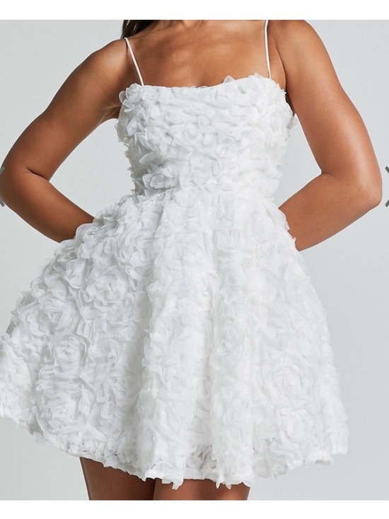 Showpo. Dresses & Skirts - Showpo White Floral Rosette Mini Dress
